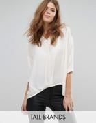 Y.a.s Tall Olive Top With Gathered Front - Cream