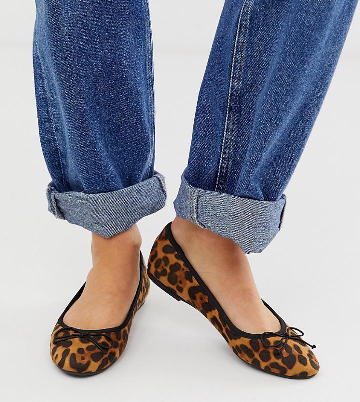 Miss Selfridge Ballerina Shoes In Black