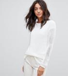 Brave Soul Tall Joy V Neck Sweater - White