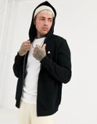 Asos Design Zip Up Hoodie In Black With Triangle