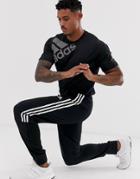 Adidas Athletics Three Stripe Sweat In Black - Black