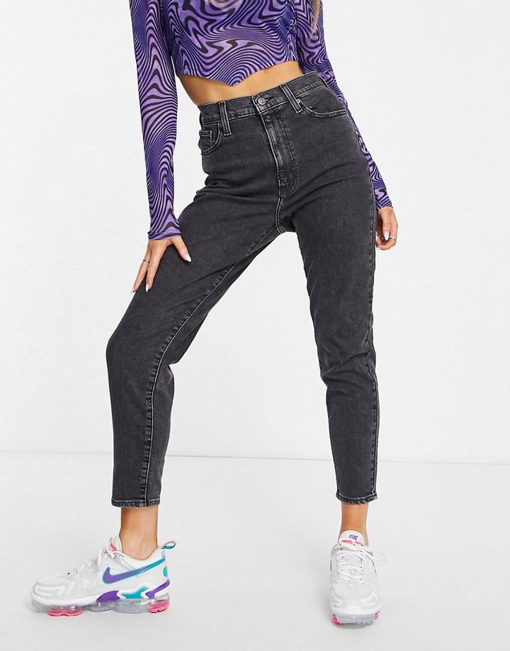 Levi's High Waist Tapered Jeans-black