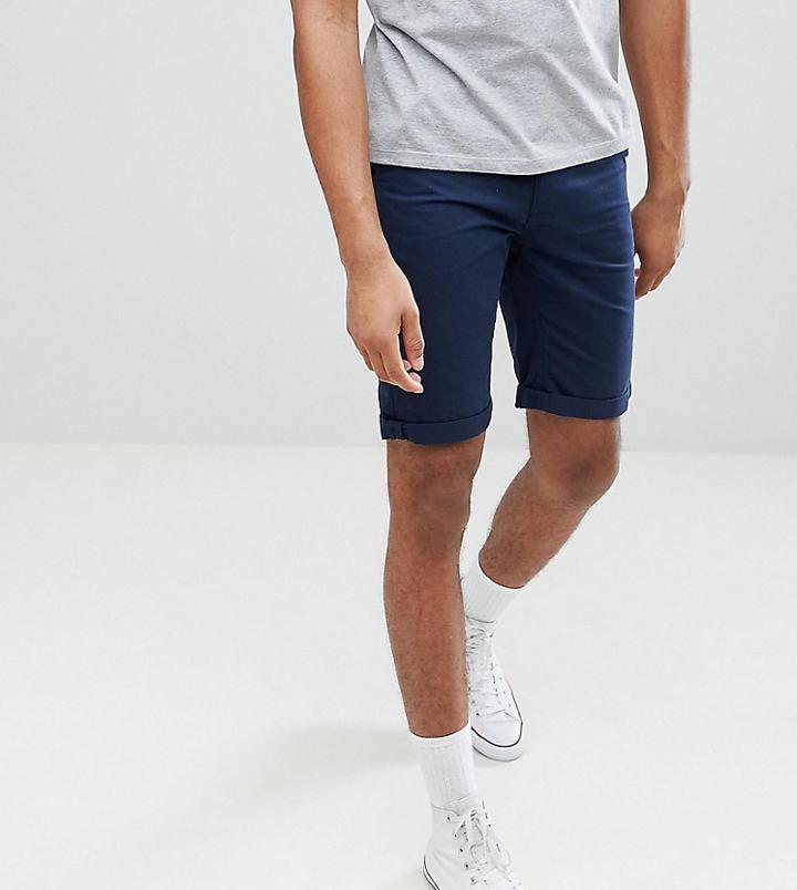 Bellfield Tall Chino Shorts In Navy - Navy