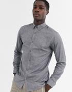 Jack & Jones Premium Textured Shirt In Light Gray - Gray