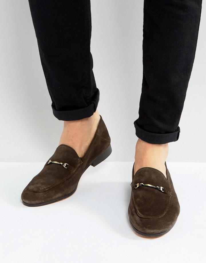 Kg Kurt Geiger Max Suede Smart Loafers - Brown