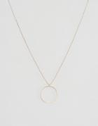 Nylon Simple Circle Necklace - Gold