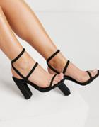 Simmi London Heidi Block Heeled Sandals In Black