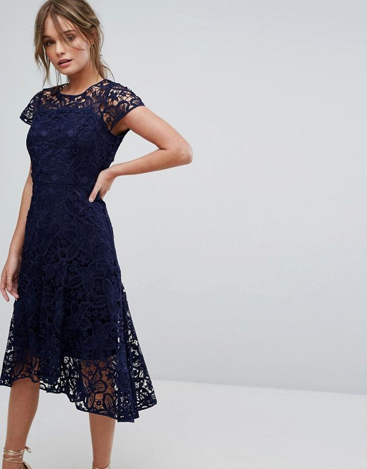 Coast Candice Lace Dress - Navy