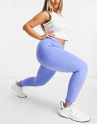 Asos 4505 Hourglass Icon Leggings With Booty-sculpting Seam Detail And Pocket-blue