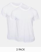 Pringle Crew Neck T-shirt In 2 Pack - White