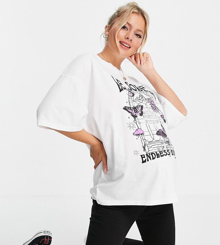 Topshop Maternity Le Soleil Short Sleeve Skater T-shirt In White