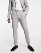 Selected Homme Slim Fit Suit Pants In Gray Check