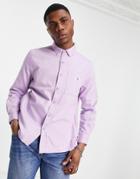 Topman Twill Shirt In Lilac-purple