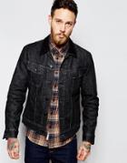 Lee Denim Jacket Stormrider Blanket Lined Black Rinse Wash - Black Rinse