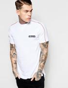 Ellesse T-shirt With Shoulder Piping - Optic White