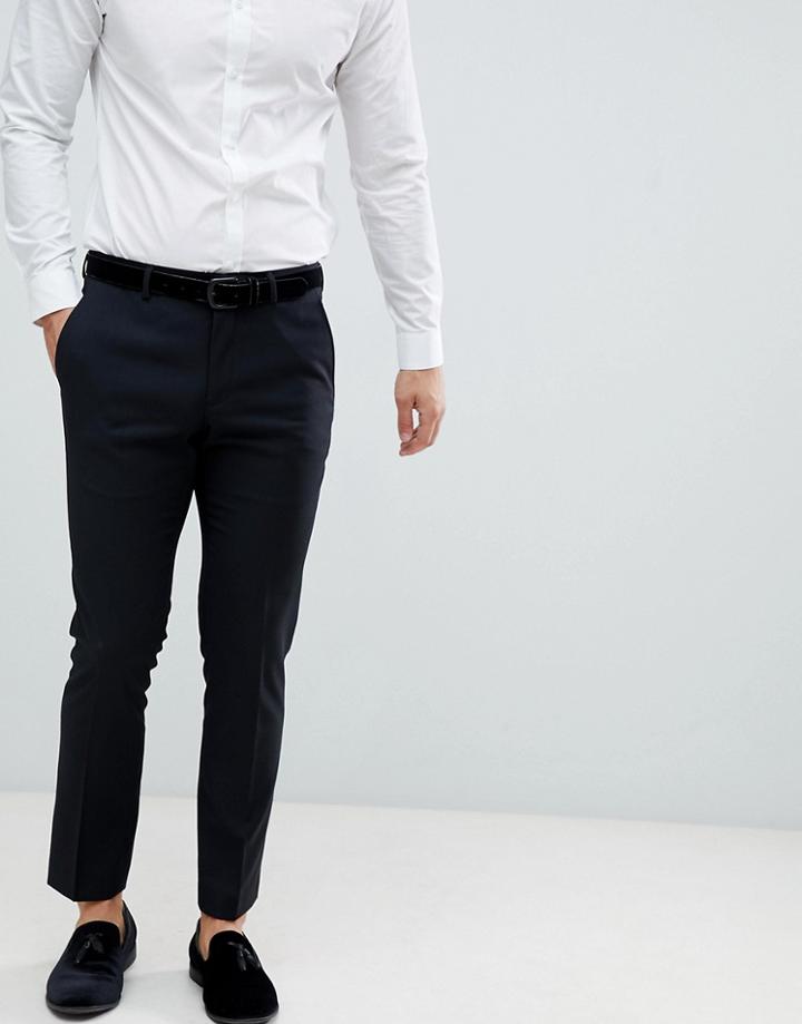 Burton Menswear Skinny Fit Smart Pants In Black - Black
