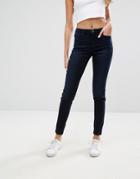 Pieces Betty Double Washed Skinny Jeans - Blue