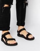 Teva Original Universal Black Flat Sandals - Black
