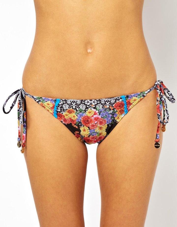 Minkpink Floral String Bikini Bottom