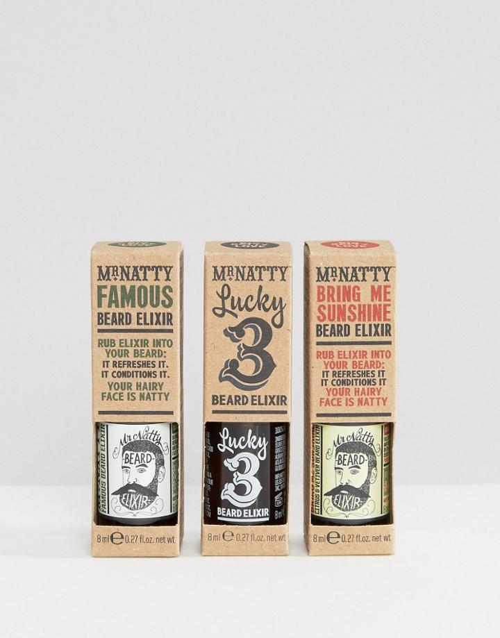 Mr Natty Triplelixir Beard Oil Set - Multi