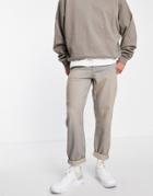 Topman Relaxed Jeans In Tinted Gray