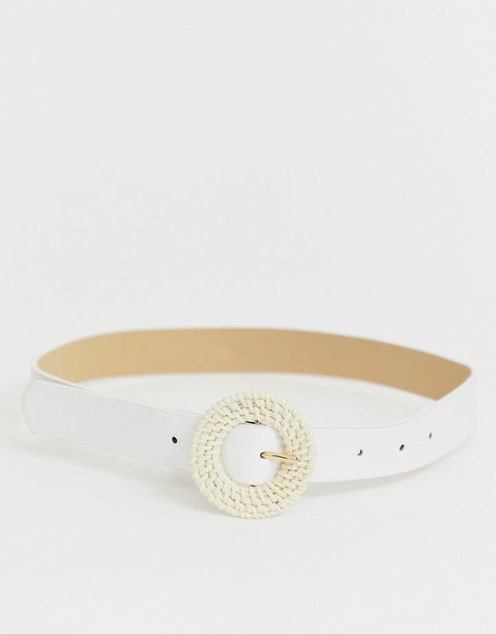 Pieces Waist Belt - White