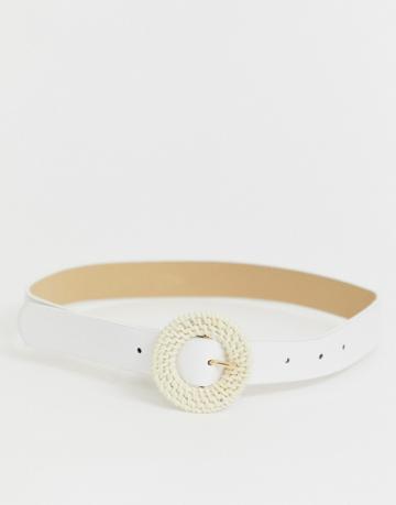 Pieces Waist Belt - White