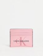 Calvin Klein Jeans Card Holder In Pink