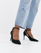 New Look Suedette Pointed Pumps In Black - Black