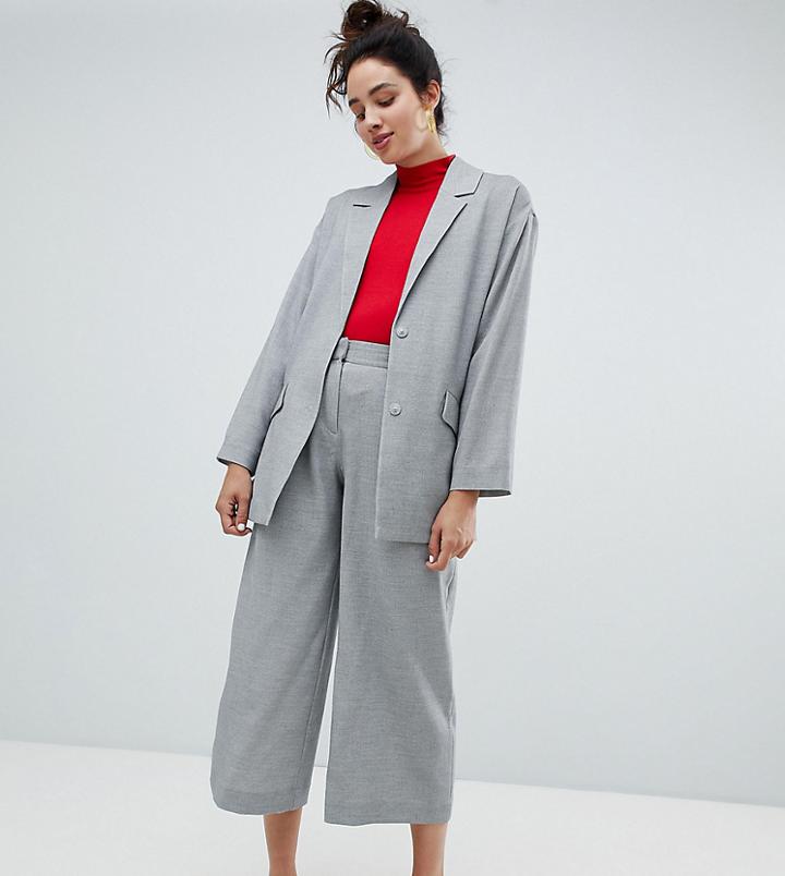 Monki Wide Leg Formal Pants-gray