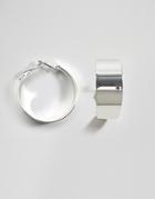 Asos Design Chunky Hoop Earrings - Silver