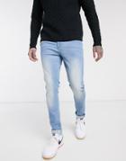 Ldn Dnm Super Skinny Fit Jeans In Blue Wash