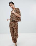 Monki Leopard Print Pants - Multi
