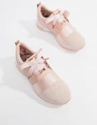 Ted Baker Sporty Strap Detail Blush Suede Sneakers - Pink