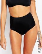 Asos Petite Mix And Match High Waist Bikini Bottom - Black