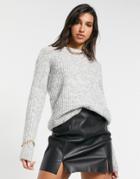 Vero Moda Sweater With Textured Detail In Gray-grey