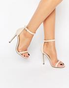 Missguided Barely There Strappy Sandal - Beige