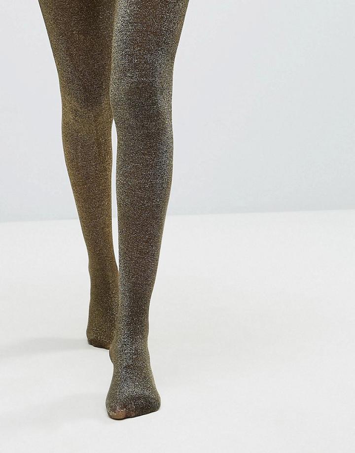 Asos Metallic Gold Tights - Gold
