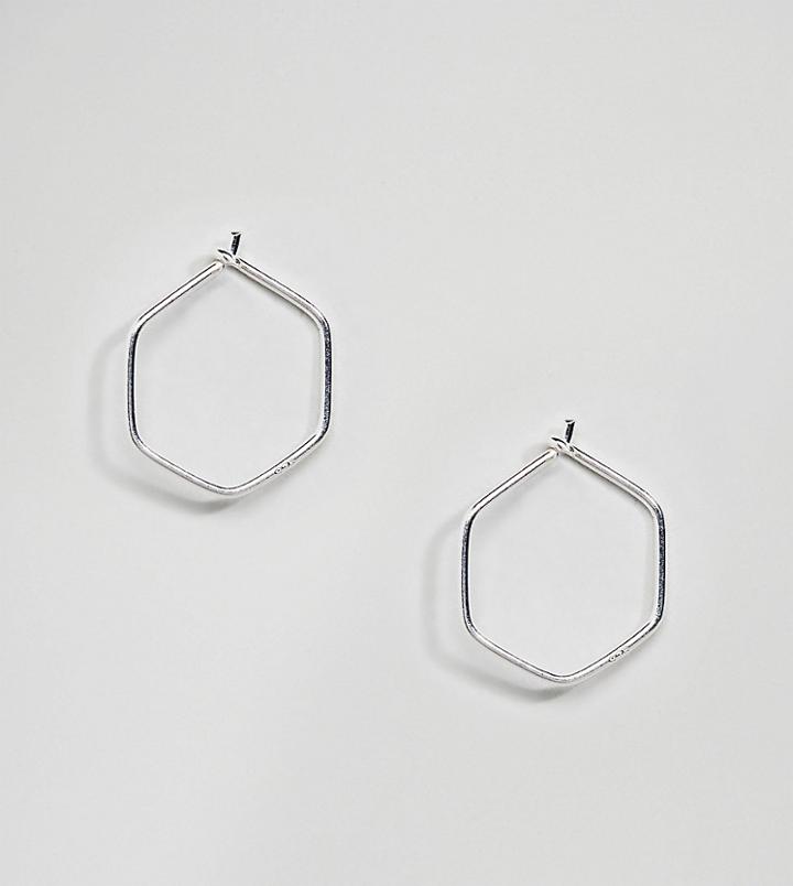 Kingsley Ryan Sterling Silver Mini Hexagon Hoop Earrings - Gold