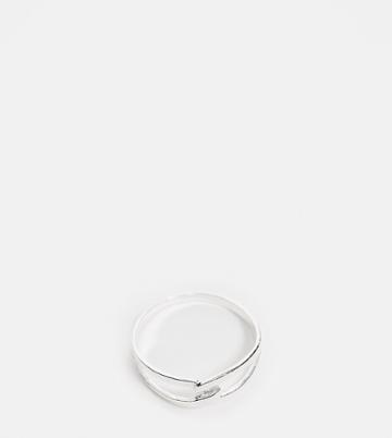 Kingsley Ryan Curve Interlock Ring In Sterling Silver