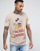 Asos Mickey Mouse T-shirt With Vintage Walt Disney Print - Pink