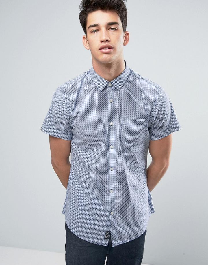Threadbare Small Blue Check Shirt - Blue
