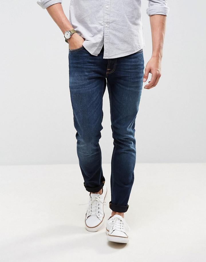Nudie Jeans Co Lean Dean Jean Taper Fit Ink Navy Wash - Navy