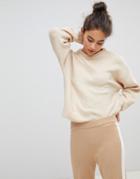 Micha Lounge Boxy Crop Sweater - Cream