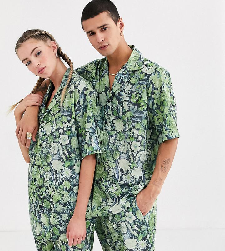 Reclaimed Vintage Unisex Floral Shirt Two-piece-multi