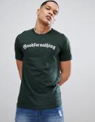 Good For Nothing Muscle Snake Logo T-shirt In Green - Green