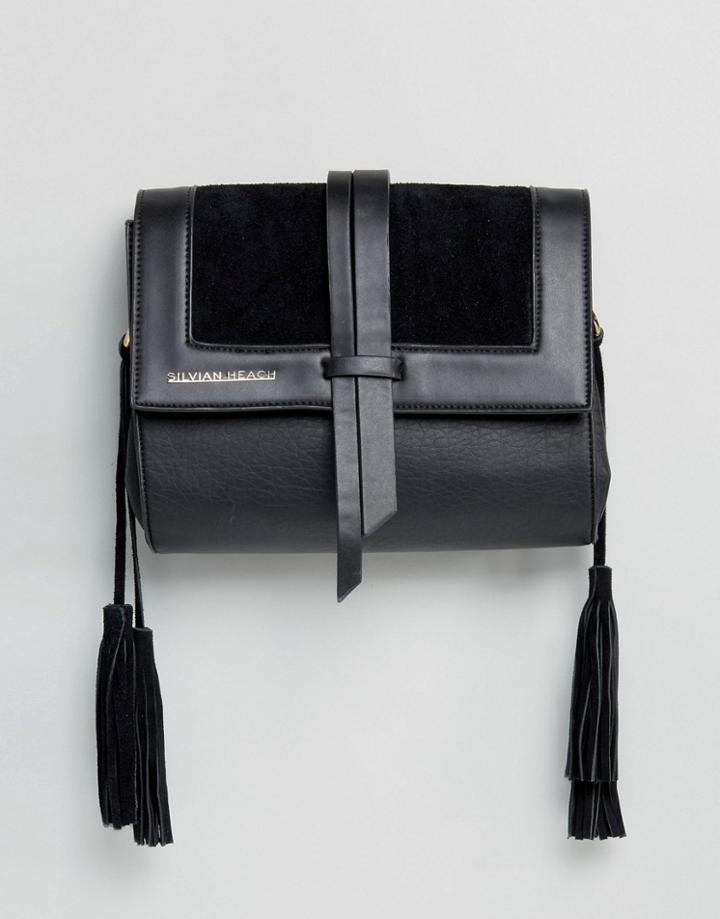 Silvian Heach Crossbody Bag With Embroidered Strap - Black