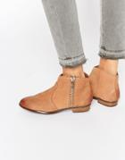 Aldo Alissonn Leather Camel Flat Boots - Camel