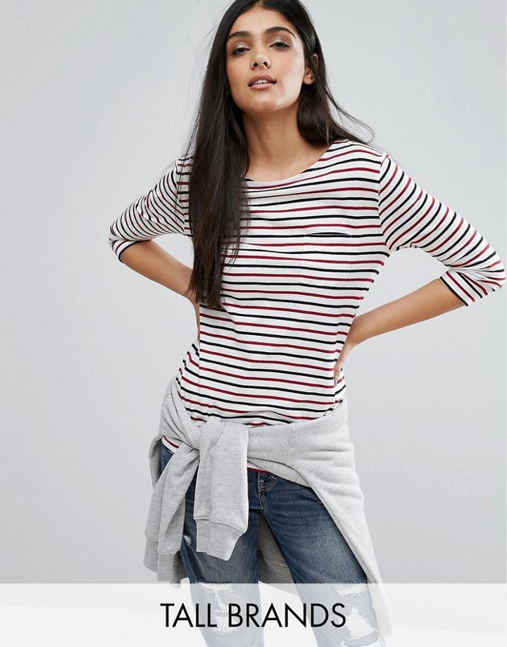 New Look Tall Multi Stripe T-shirt - Cream