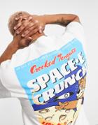 Crooked Tongues T-shirt With Space Crunch Print In White